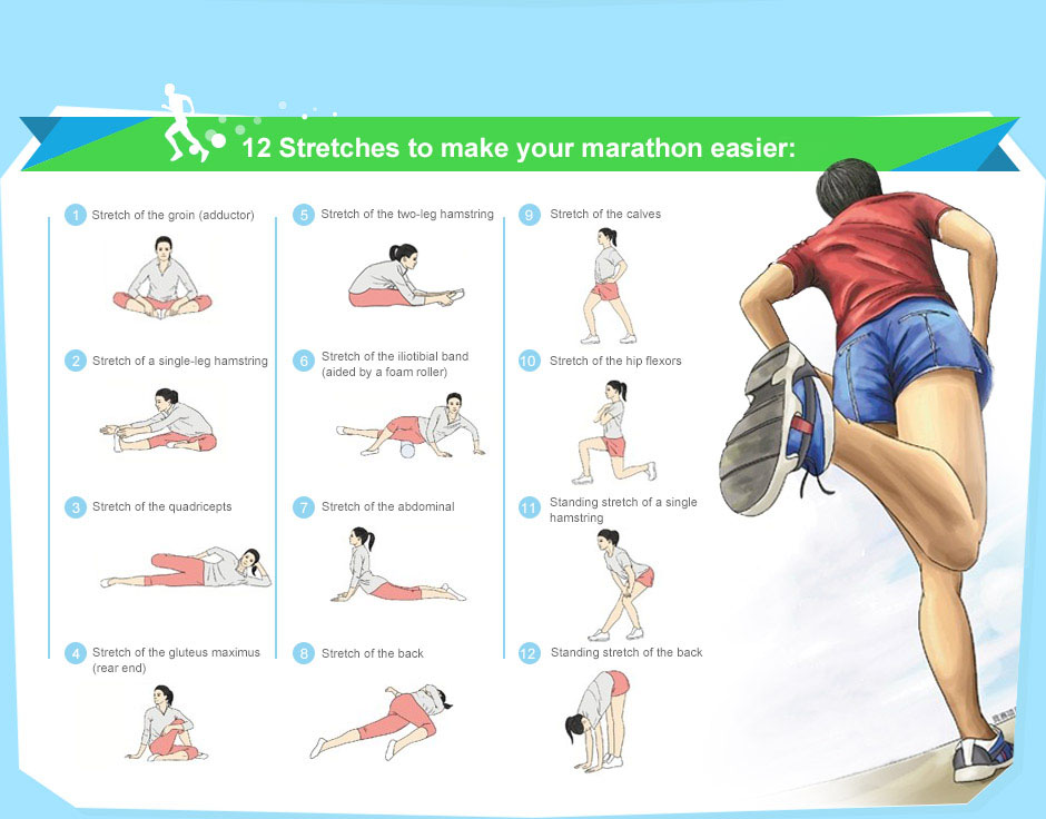 12 Stretches to make your marathon easier: