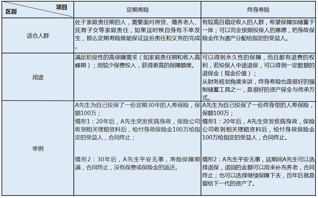 定期终身寿险大比较，谁才是最佳选择？
