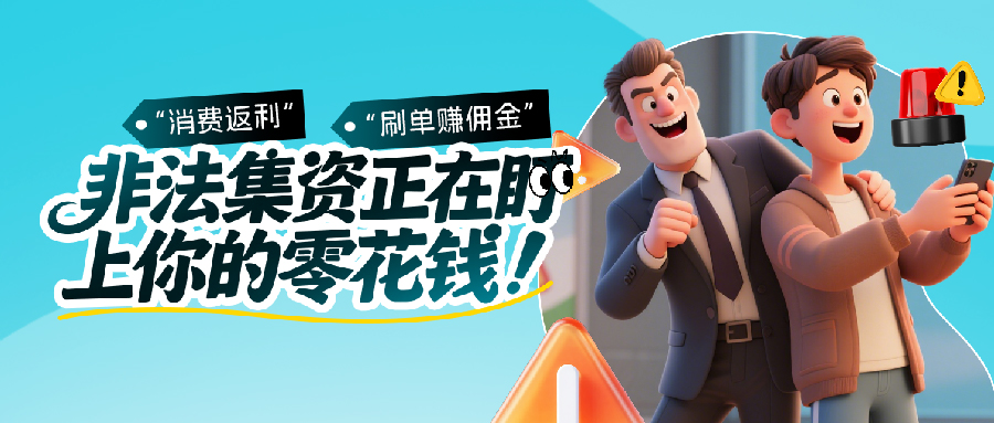 “消费返利”、“刷单赚佣金”？非法集资正在盯上你的零花钱！